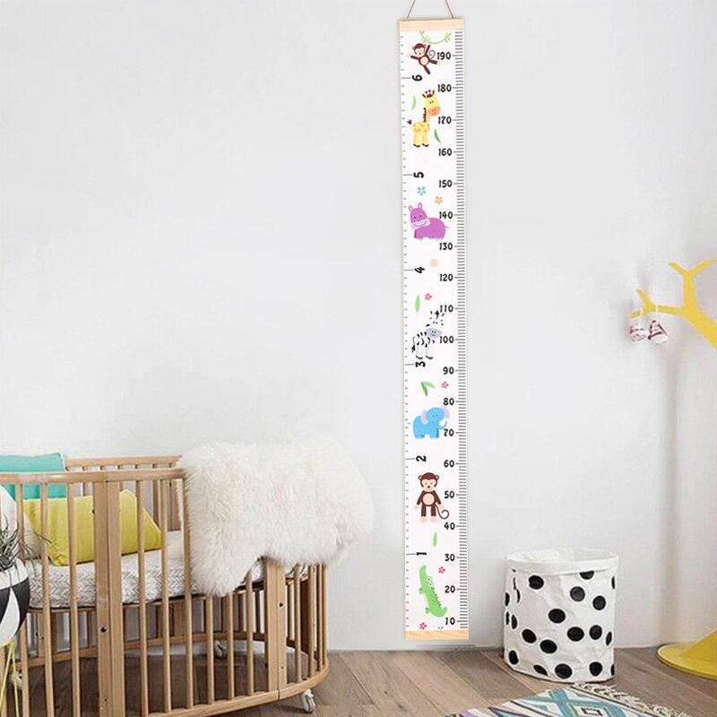 Trævæg hængende lineal baby børn væksthøjde diagram lineal børneværelse dekor piger drenge barn væg klistermærke aftagelig