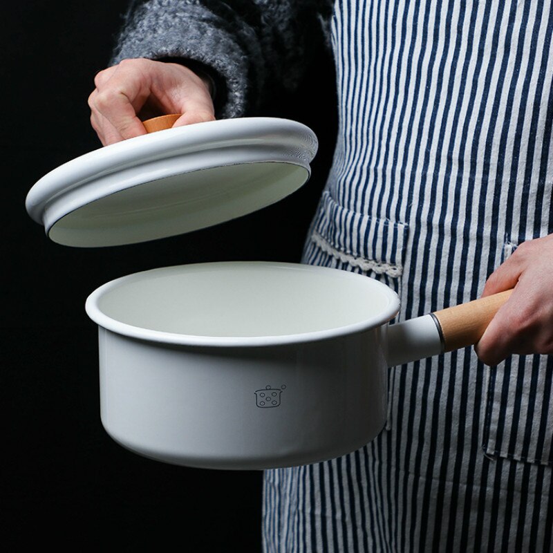 Enamel thick pot soup induction cooker gas cooker available heat resistant pot Japanese non-stick pan japanese pot pot