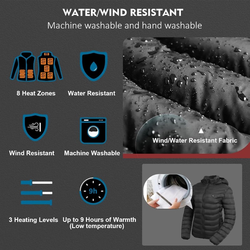 Verwarmd vest USB 9-zone verwarmd mouwloos jack Buitenverwarming Constante temperatuur Verwarming Verwarmd vest voor mannen en vrouwen M-4XL