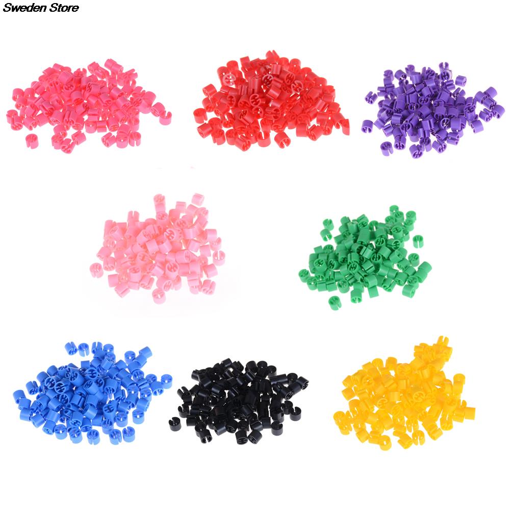 100 stk plasthenger med trykkfeste størrelse markører kleshengere klips for størrelser kleshenger tilbehør etikettrør merket sirkelmarkør