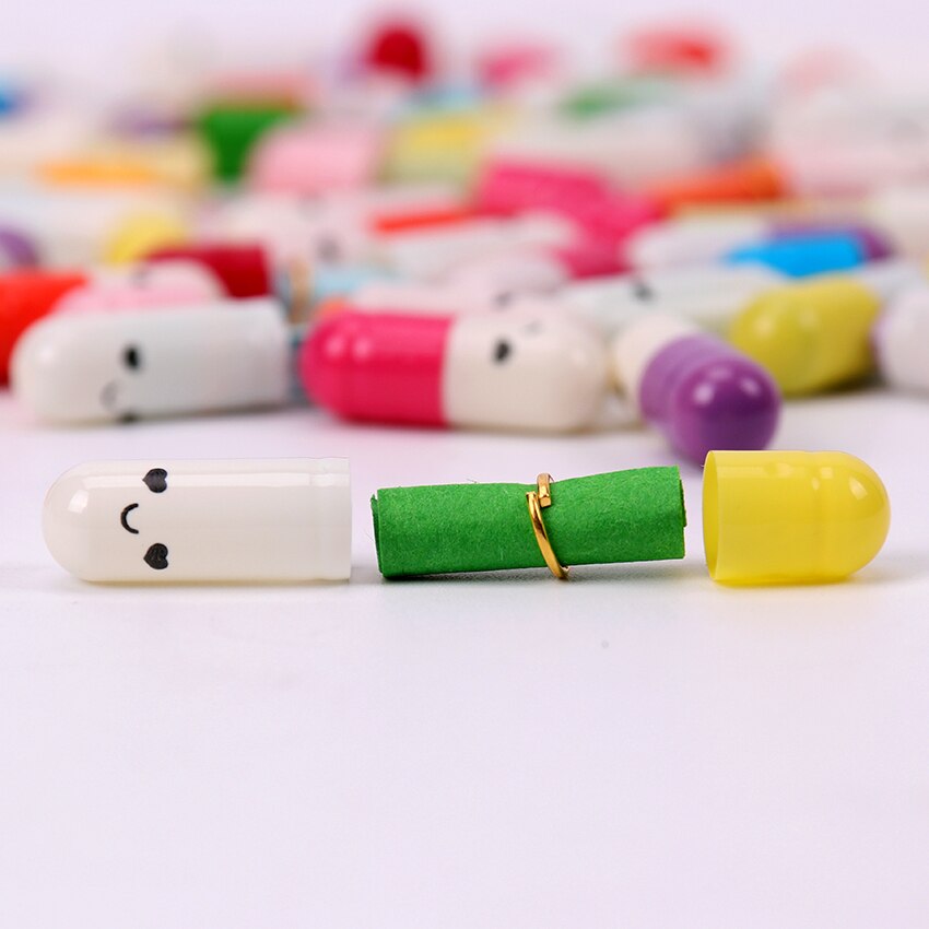 Mini papier de message mignon en capsule, pour lettre d'amour, pour des de noël avec souhait, de couleur claire, 100 pièces par lot
