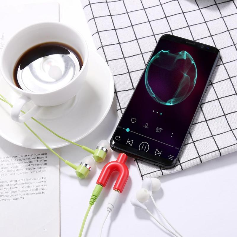 Y Shape 3.5mm Earphone Adapter Double Jack Adapter Plug Stereo Headphone Splitter For PC/MP3 Smartphone Player Share Music