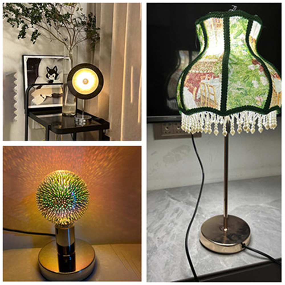 120 mm ~ 300 mm Tisch-Stehlampe, Metallsockel mit 10 mm Zentralloch und Seitenloch, nach innen gefaltete Kante, 5 mm für Tischlampe/Stehlampe