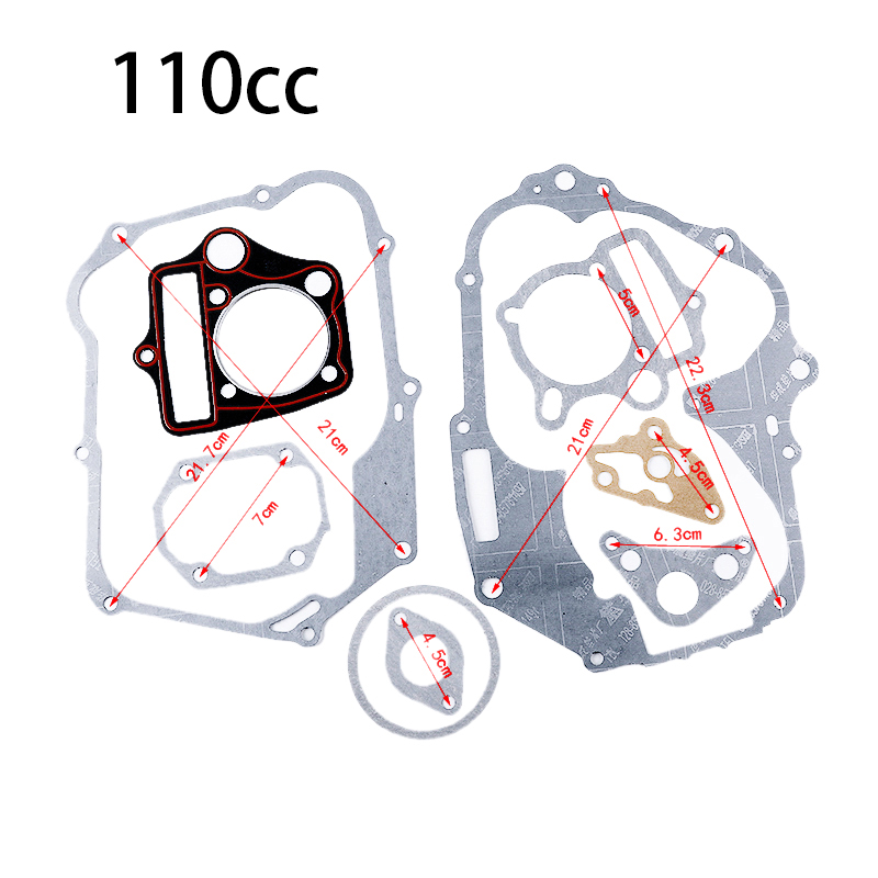 70cc 90cc 110cc 125cc Horizontale Motor Pakking Cilinder Pakking Kit Complete Pakking Kit Voor Crossmotor Motorfiets Go Kart