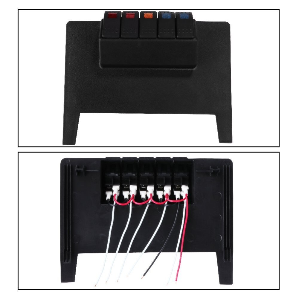 For Jeep JK Wrangler Lower Switch Panel 5 Rocker Style Switches Fits to Jeep Wrangler JK 2/4WD Automatic
