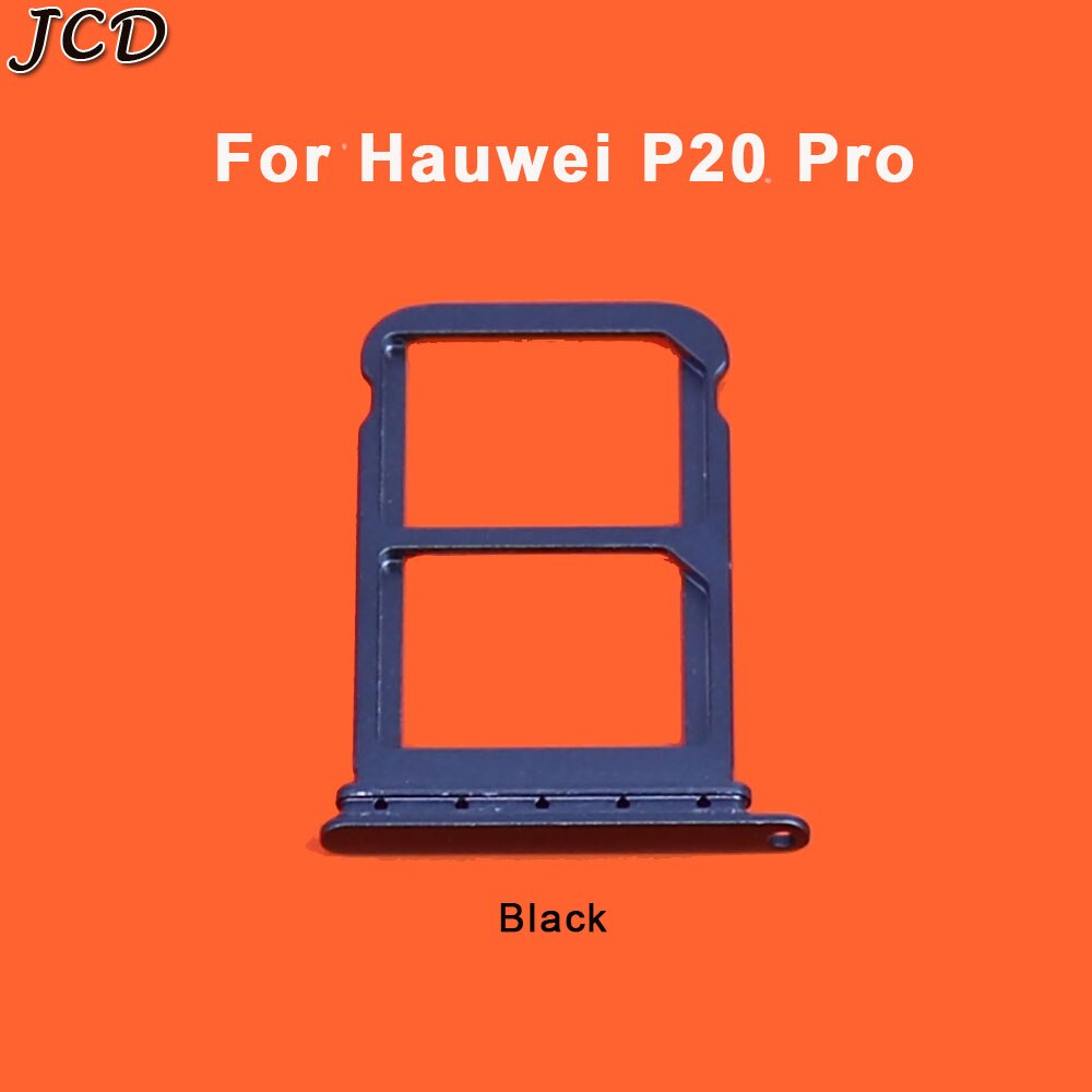 JCD Für Huawei P20 Profi/P20 SIM Karte Tablett Halfter Slot Adapter Sockel Dual SIM Ersatz Teile: P20 Profi Schwarz