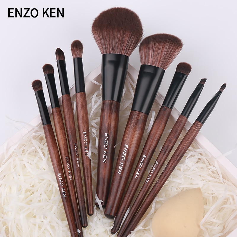 ENZO KEN 9 pcs Foundation Brush Voor MakeupBlending Concealer Cosmetische Gereedschap