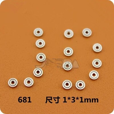 Fixmee 100 st 681 miniatyrlager kul mini öppet lager 1*3*1 mm 681 abec 1