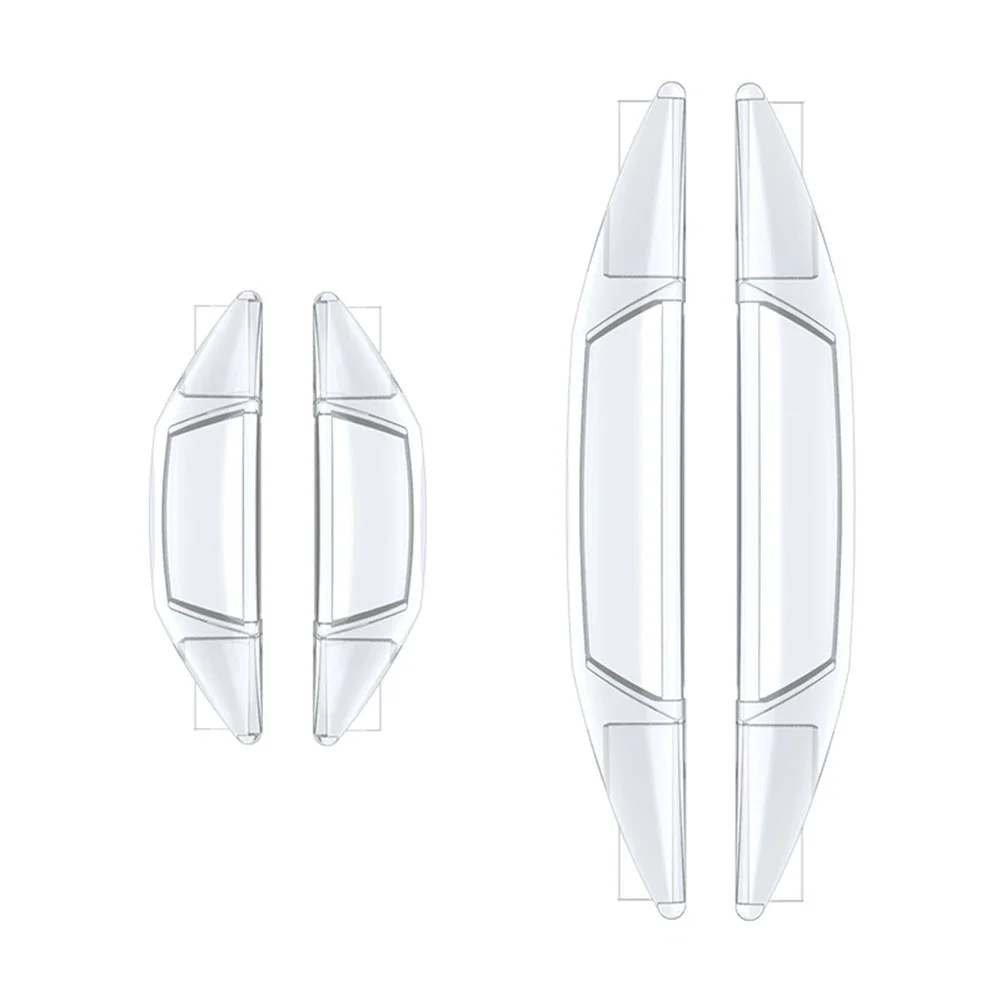 4Stck Auto Aufkleber Tür Rand Wachen Schutz trimmen Molding Streifen transparent Gummi Anti-kollision Absturz Barrieren Bar Streifen
