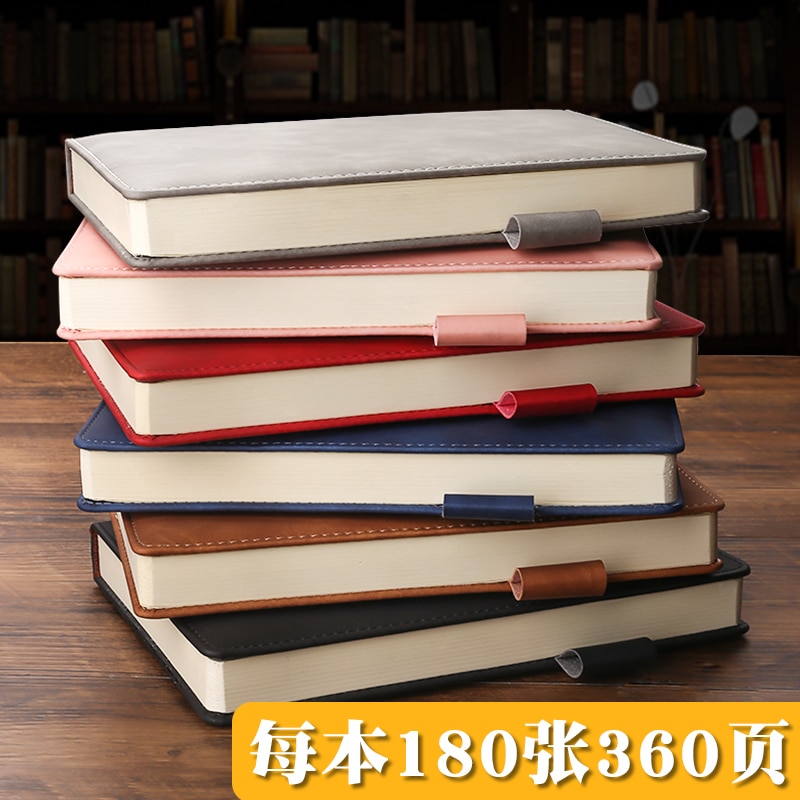 KLW A5 Notebook Thick Business Notepad Meeting Record Notebook Student Diary Stationery 1PCS