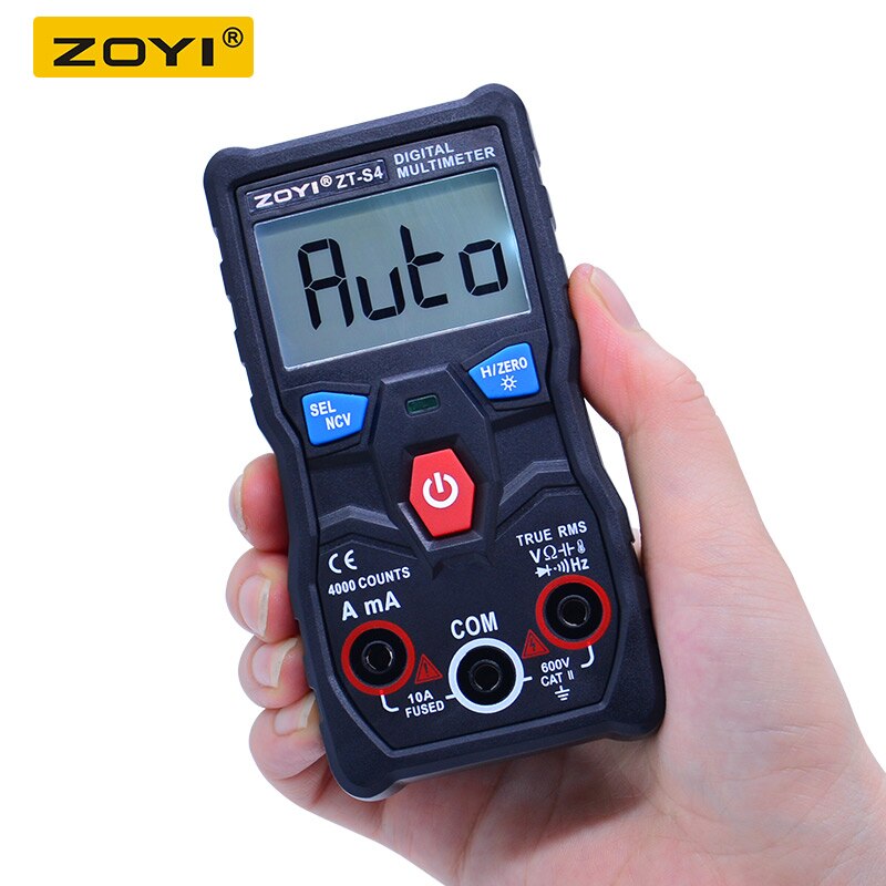 ZT-S4 RMS auto ranging Digital Multimeter 4000 counts AC DC Ammeter Voltmeter+NCV Temperature capacitance frequency tester