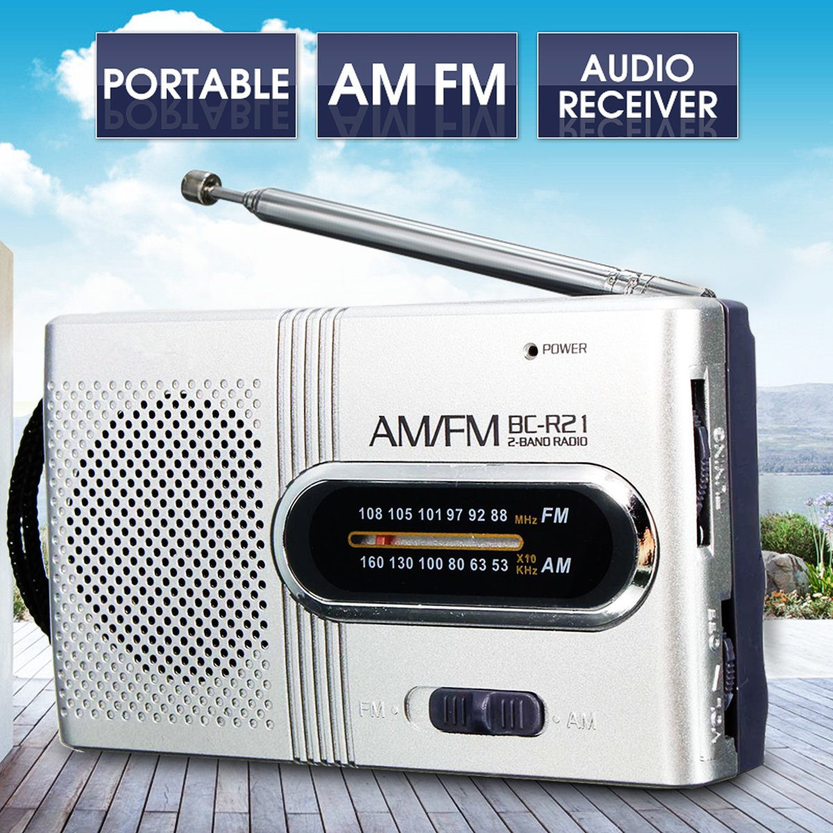 Small portable AM FM telescopic antenna radio world receiver speaker mini Radio FM radio radios