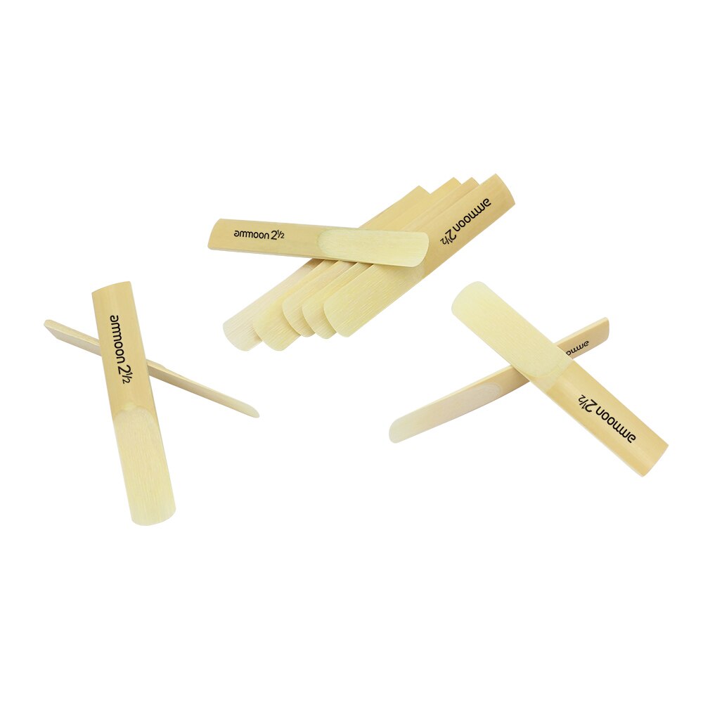 ammoon 10pcs 2.5 2-1/2 for bB Tenor Saxophone Sax Bamboo Reeds Accessory Part