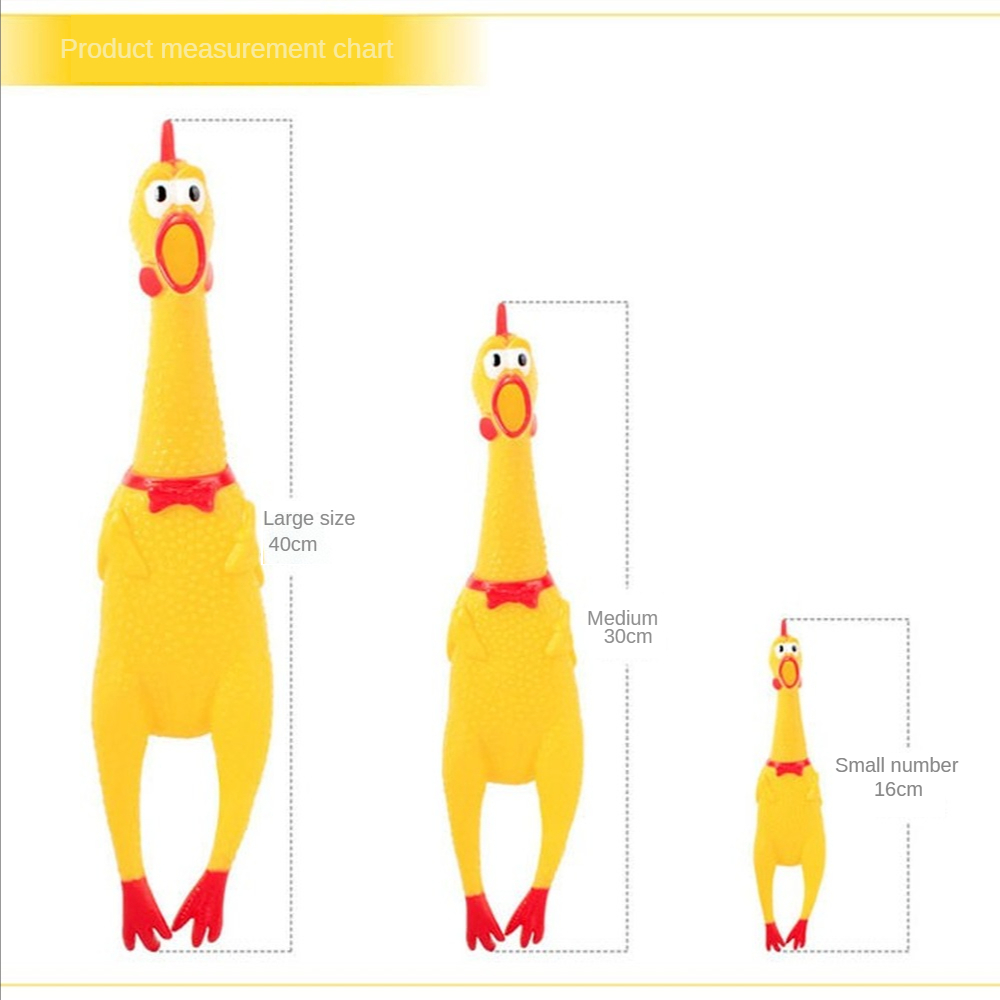 Gomma urlando pollo spremere suono giocattolo animali domestici giocattoli per cani prodotto stridente strumento di decompressione Squeak Vent pollo giocattoli per animali domestici