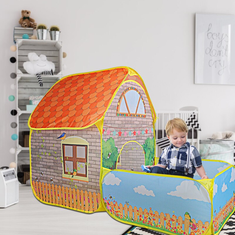Tenda per I Bambini I Bambini tepee Tende Casa con Cortile e Giardino Pieghevole Tenda Casa Delle Ragazze Dei Ragazzi Gioco Tenda Piscina di Palline per Bambini regalo