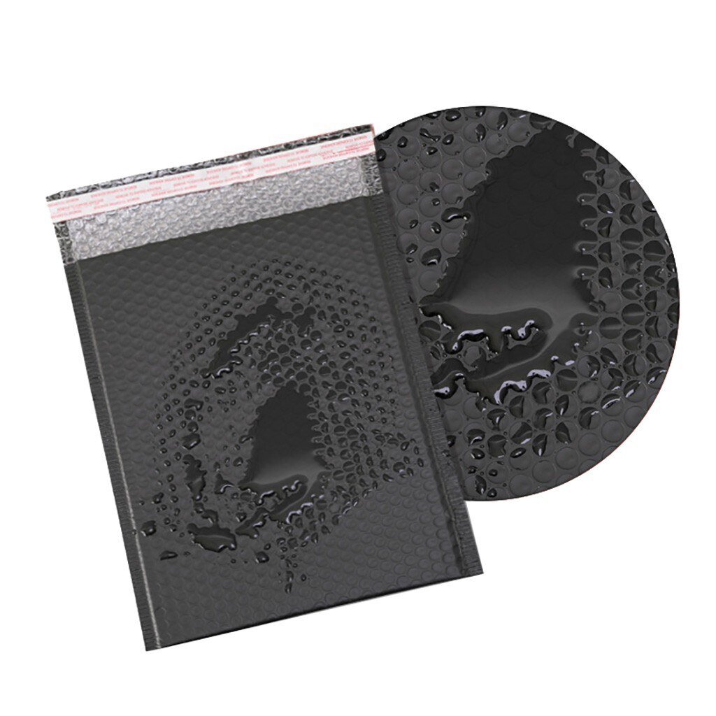 Sobres acolchados con burbujas, bolsa de embalaje de plástico, forrado, autosellado, color negro, para , 10 unidades