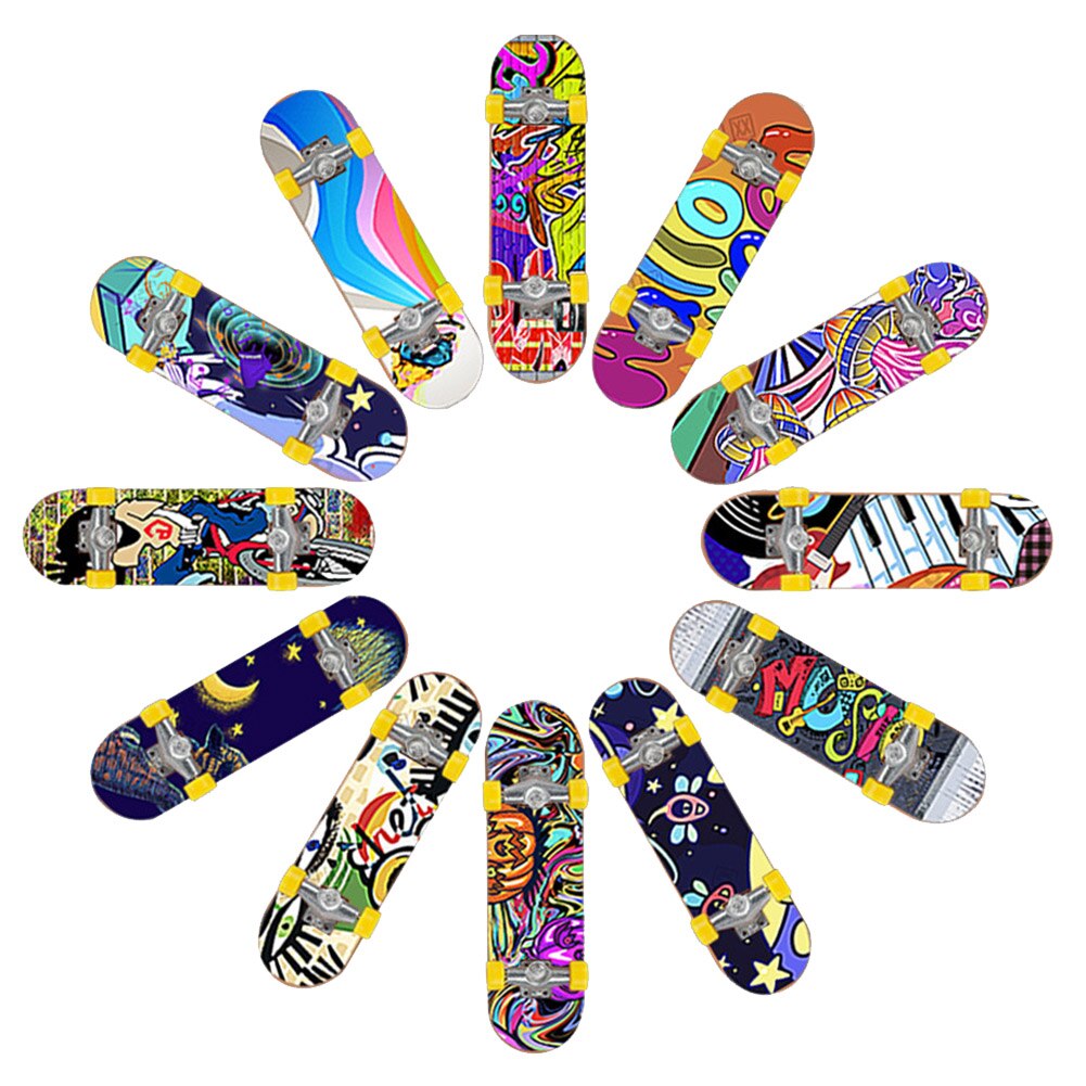 Home Plastic Interactive DIY Beginner Mini Fingerboards Finger Skateboard Kids Hand-eye Coordination