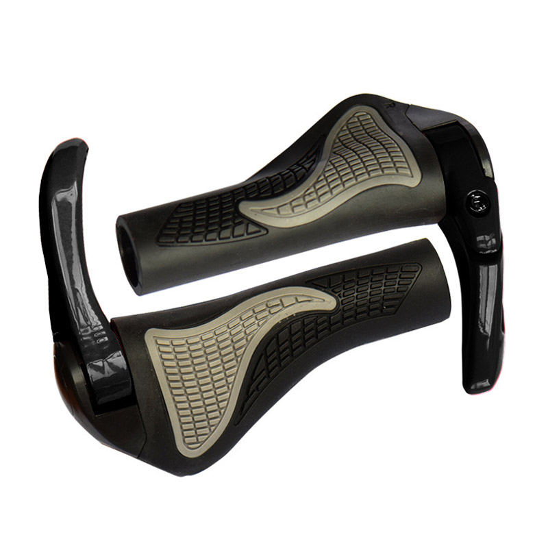 Empuñaduras de bicicleta MTB, antideslizantes, ergonómicas, manillares de bicicleta, manillares de bicicleta, piezas de bicicleta de goma, agarres de bicicleta, accesorios de bicicleta: Black