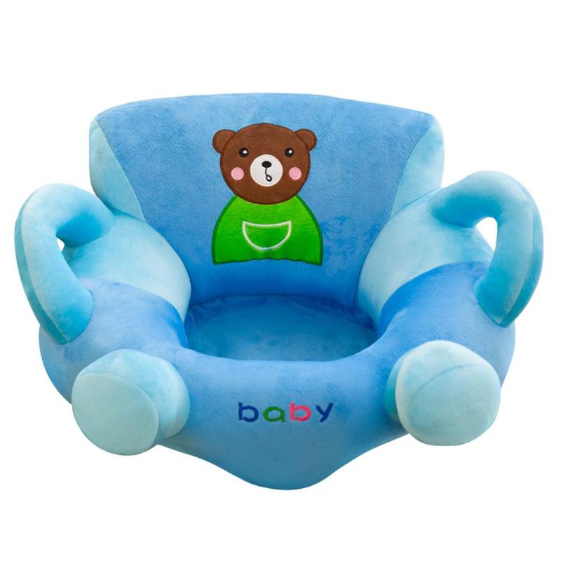 Børn sidder læring stolebetræk uden fyld tegneserie anti-fald behagelig børn læring sæde hud baby blødt sofa betræk: C