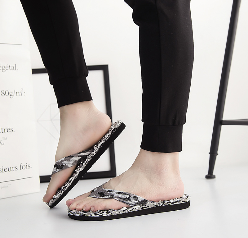 Marknadsföring sommar herr tofflor eva camouflage herr flip flops badrum halkfria skor utomhus strand tofflor storlek 40-45