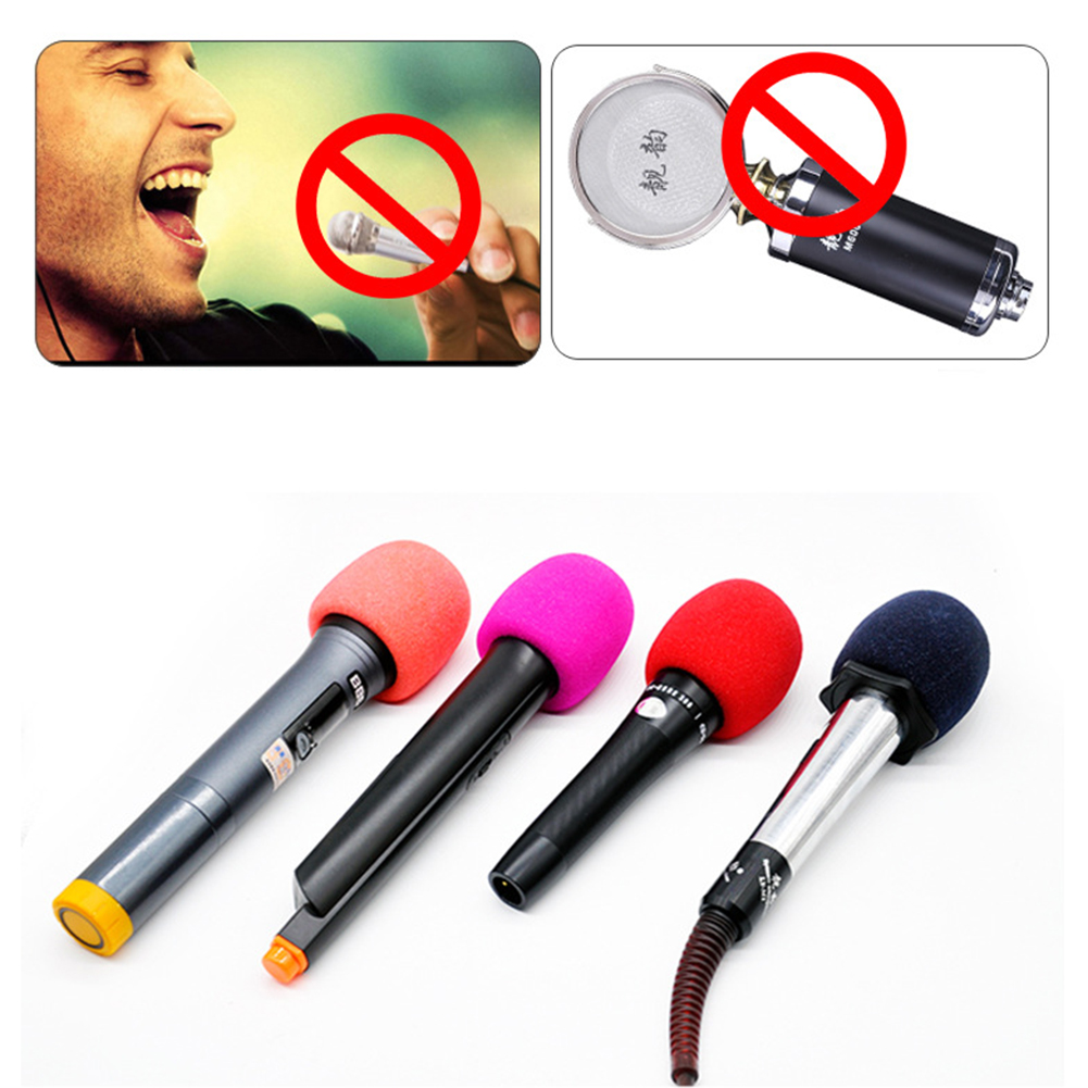 10Pcs Microphone Foam Cover Handheld Stage Windscreen Sponge Cover Foam Protective Cap for KTV DJ Mic Sleeve