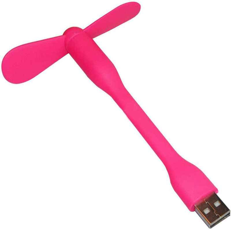 USB Ventilator Flexibele Draagbare Verwijderbare USB Mini Ventilator Voor alle Voeding Usb-uitgang USB Gadgets Bladeless Hand Bureau Tafel gratis: Hot Pink