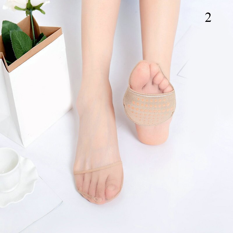 Summer Women Feet Toe Protect High heel half foot socks Lady Non-slip sweat No Show invisible toe socks