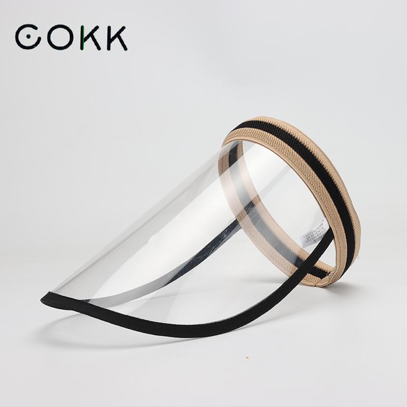 Cokk lue med øyebeskyttelse plastskjold tom topplue kvinner anti-pollen anti-spytt deksel full ansikt caps menn