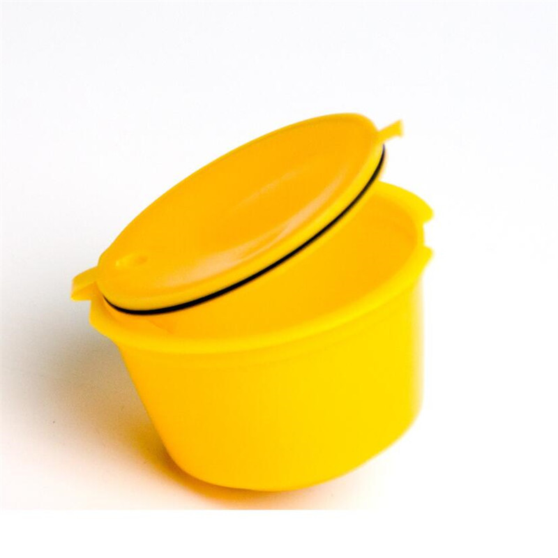 Cápsula de café recargable de plástico de 8 colores Compatible con modelos Dolce Gusto para rellenar cestas de filtro taza de café: Yellow