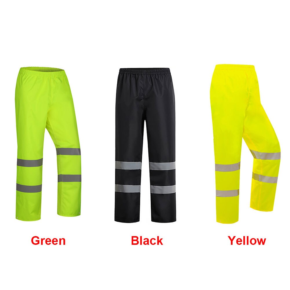 Dames heren regen over elastische taille wasbaar kamperen wandelen waterdichte fietsbroek hoge zichtbaarheid oxford doek draagbaar