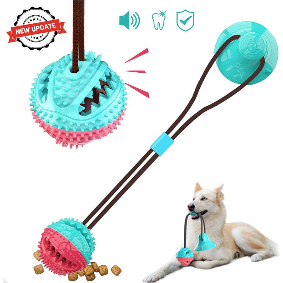 suction cup tug dog toy with Suction Cup Push Elastic Ropes Pet Tooth Cleaning Chewing Playing IQ Treat Puppy Cats Toys