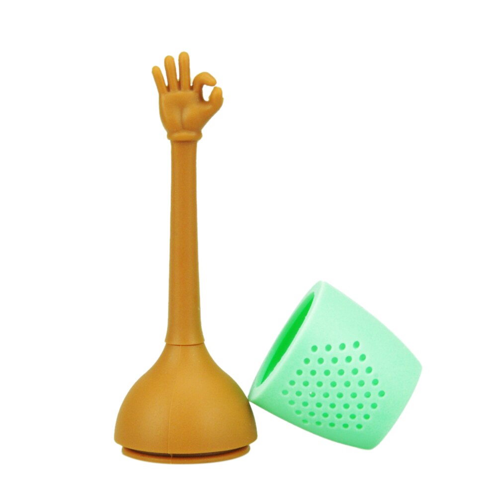 Herbruikbare Siliconen Thee-ei Grappige Handgebaren/Pug/Lolly Vorm Leuke Thee-ei Loose Leaf Herbal Spice Houder thee filter