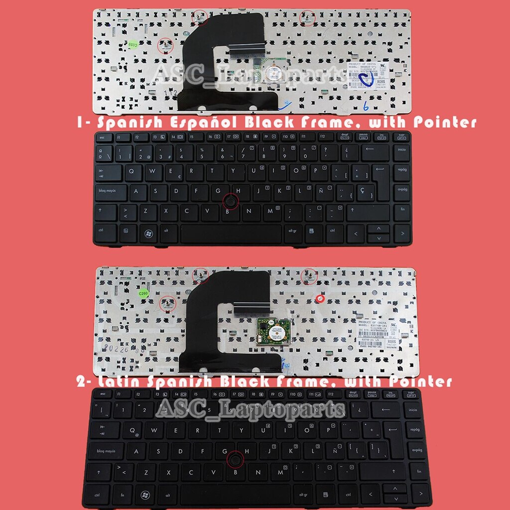 Laitn Spanish Español Teclado Keyboard For HP Elitebook 8460P 8460W 8470P 8470W Black Frame Black With Point Stick