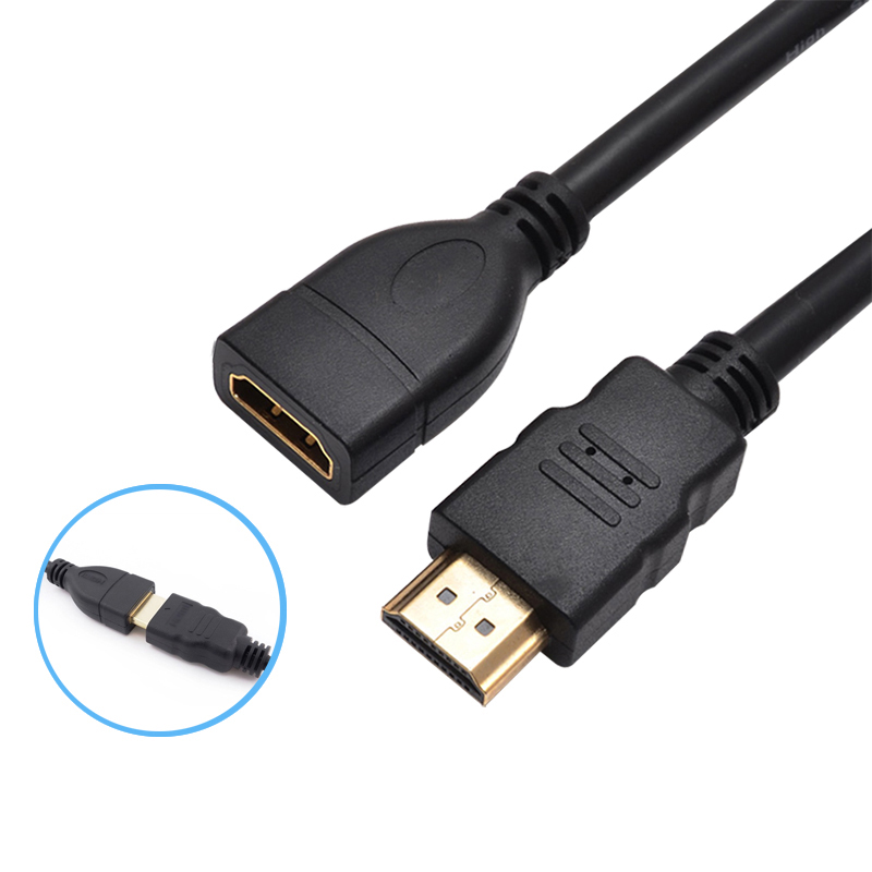 1Pcs HDMI Male And Female Extension Cable 1.4 Version High-definition Video Adapter Extension Prolongate Connector 0.5m/1m/2m/3m