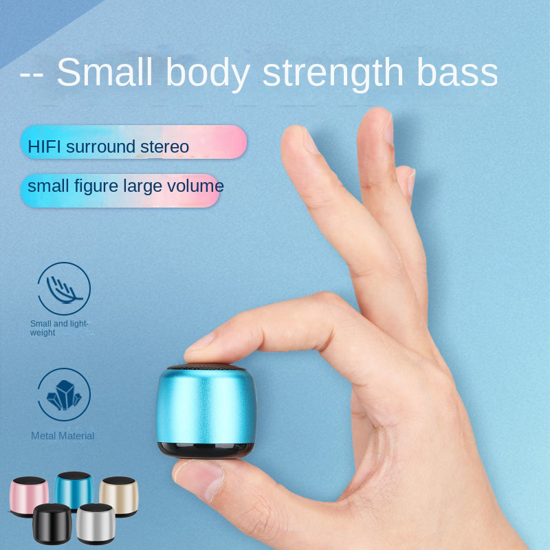 Liten trådlös bluetooth-högtalare mini mobiltelefon subwoofer utomhus bärbar ljud högtalare med stort ljud