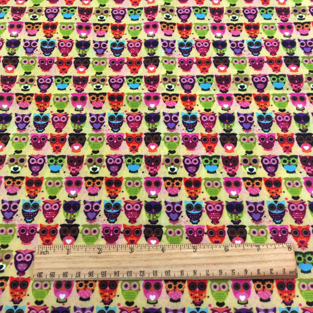 Tissu en coton Polyester Patchwork hibou hérisson, pour enfants, tissu de couture, matériel de couture, bricolage, c13623: 1056502001