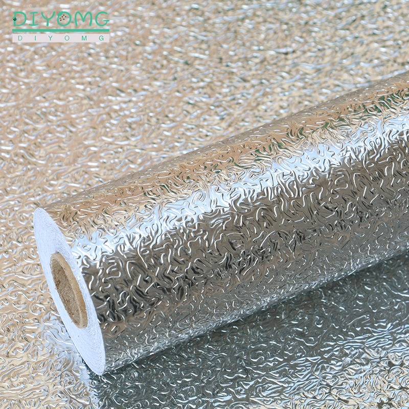 Brede 30/40cm keukenmuurstickers aluminiumfolie watervast zelfklevend behang oliebestendige fornuiskaststickers decorfolie