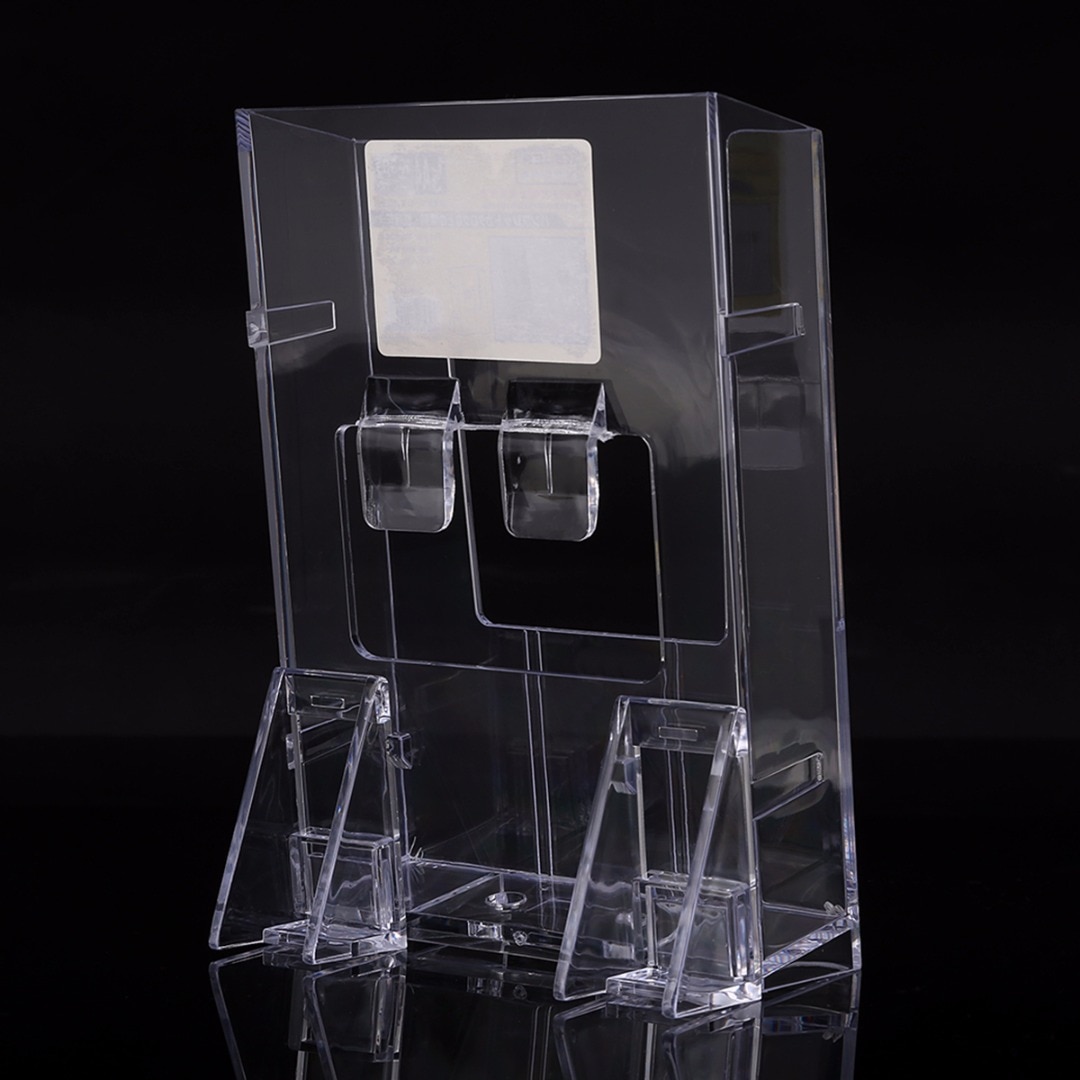 1pc Transparent Card Holder Office Home Display Clear Acrylic Brochure Desk Stand Pamphlet Display Paper Holder