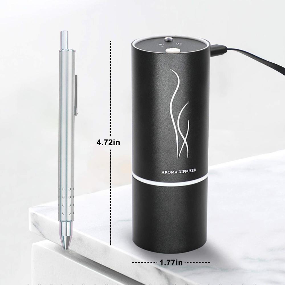 Waterless Oil Nebulizer Diffuser Air Purifier Mini Car Aroma Diffuser with Two Mode Chargable Portable Essential Oil diffuser