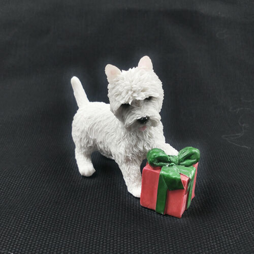 JJM West Highland White Terrier caja de perro mascota coleccionista Animal PVC modelo educativo juguete para niños adultos niños: Default Title