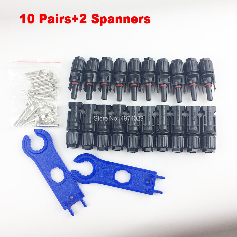 10 Pairs Male and Female Solar Panel Connector Used for Solar Cable Suitable Cable Cross Sections 2.5mm2~6.0mm2: 10 pairs 2 spanner