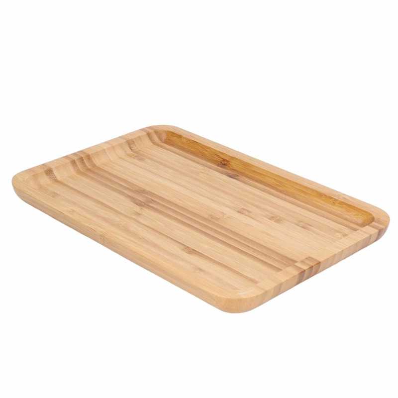 Bamboo Tray Bamboo Platter Sturdy Structure Safe for Fruit for Breakfast