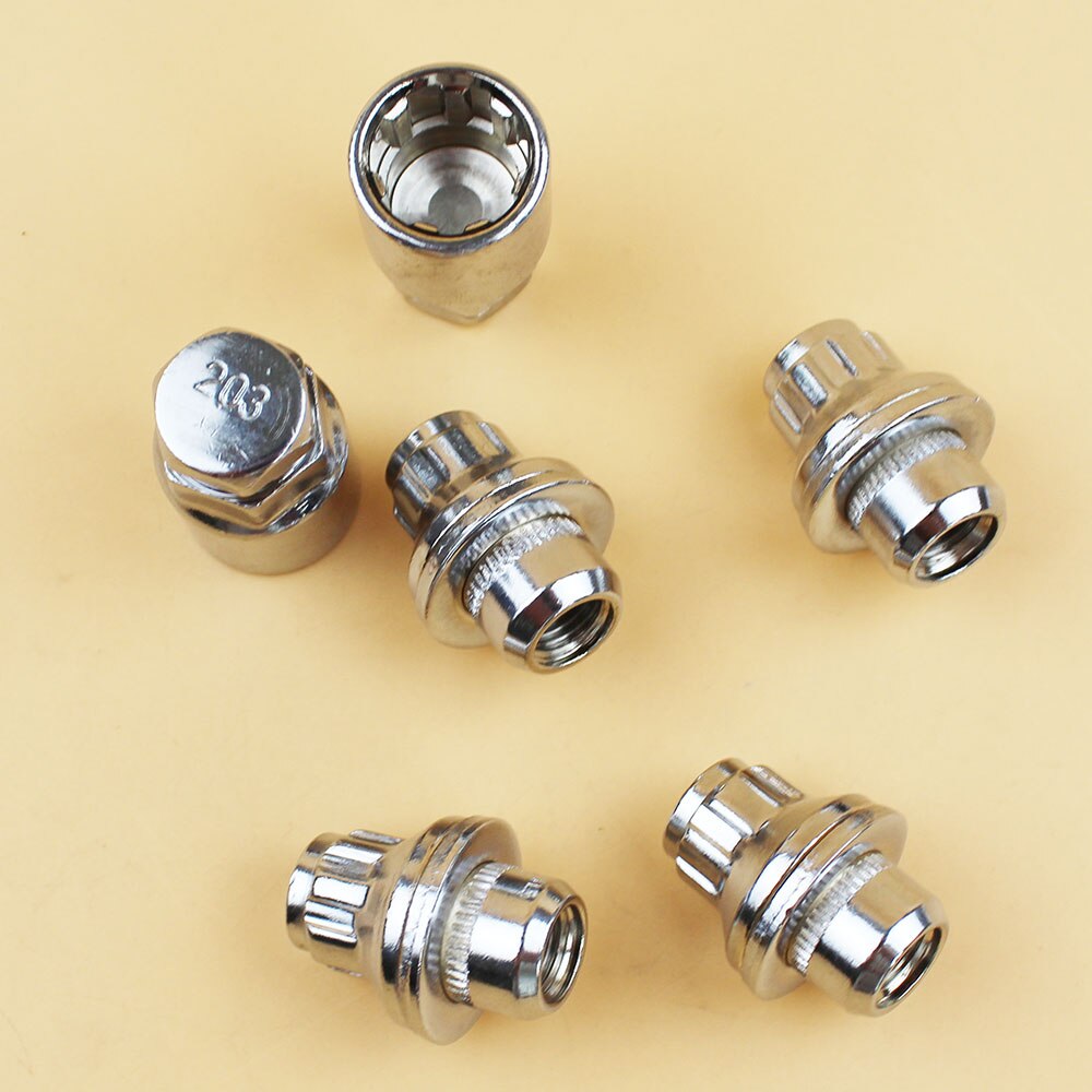 LARBLL Car Chrome Anti-theft Wheel Screw Bolt Lock Nut Key Adapter fit for Toyota COROLLA RAV4 YARIS CAMRY PRIUS HIGHLANDER ECHO