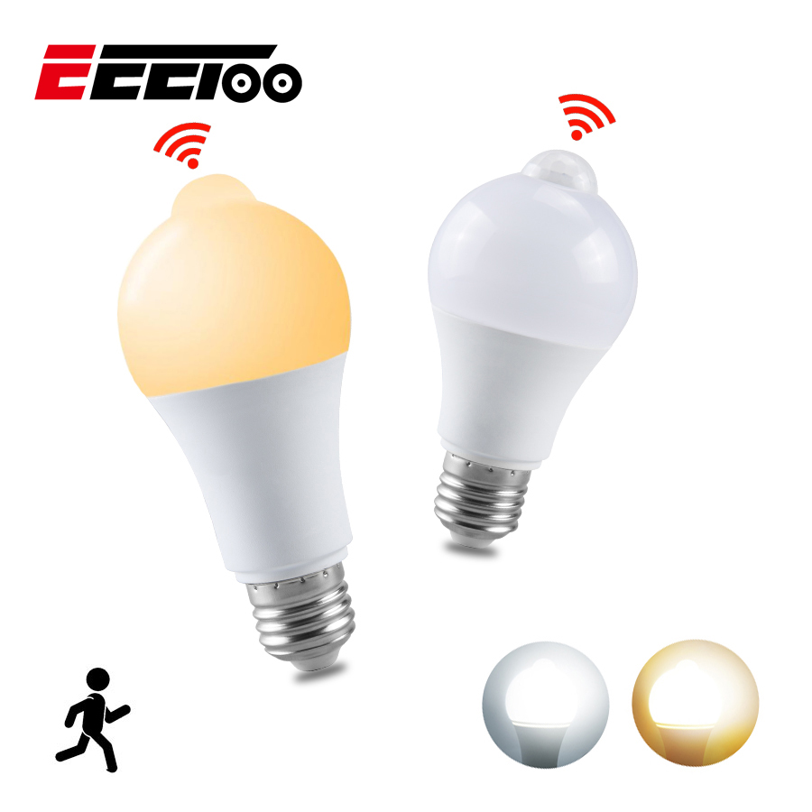 EeeToo Smart Nachtlampje PIR Sensor Motion LED Lamp Night Lamp 85-265V E27 12W 15W 18W 20W Schemeringsdimmer Smart Lights voor Hal