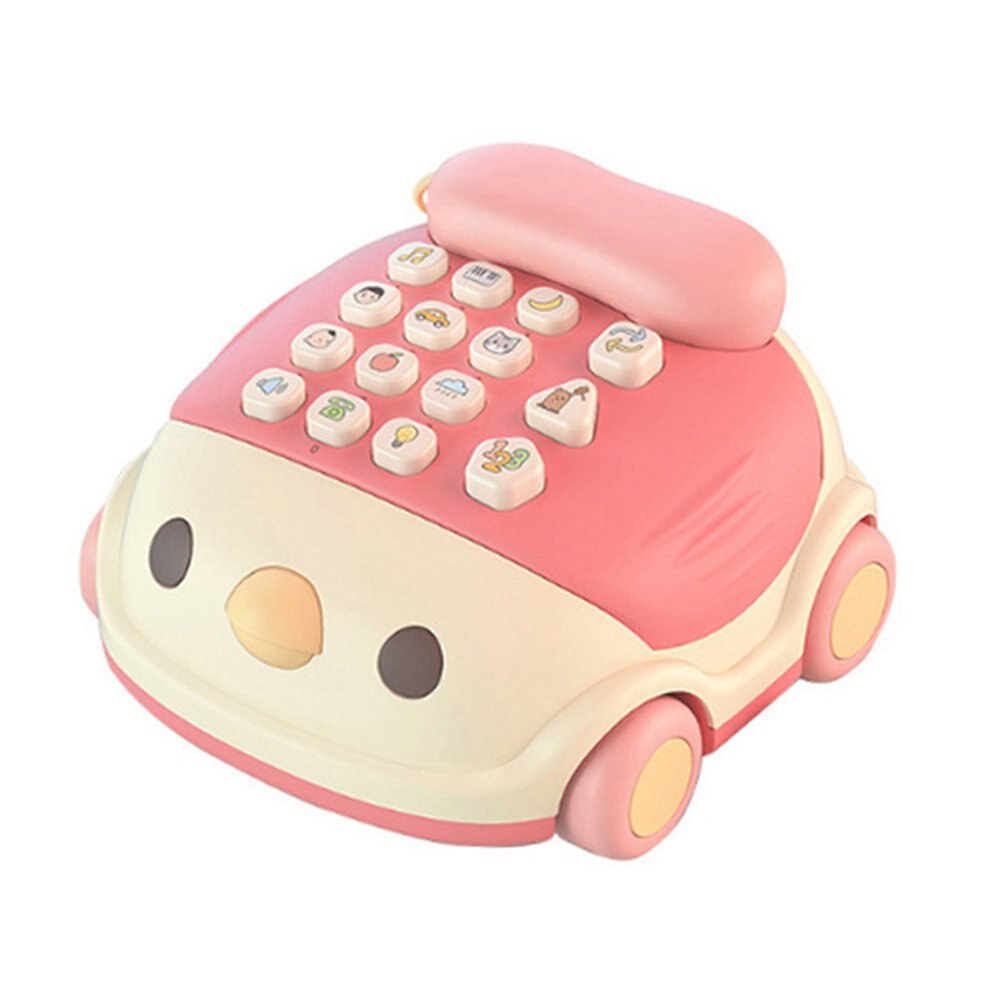 Retro Kinderen Telefoon Speelgoed Telefoon Vroege Onderwijs Verhaal Machine Baby Telefoon Geëmuleerd Telefoon Speelgoed Voor Kinderen Muzikaal Speelgoed: Pink