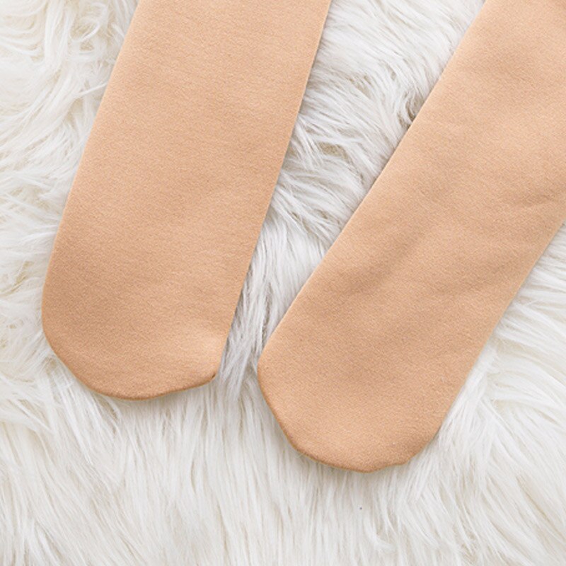 Termiske fleece sokker vinter fleece forede varme sokker fuzzy bløde kvinder tyk sok  b99