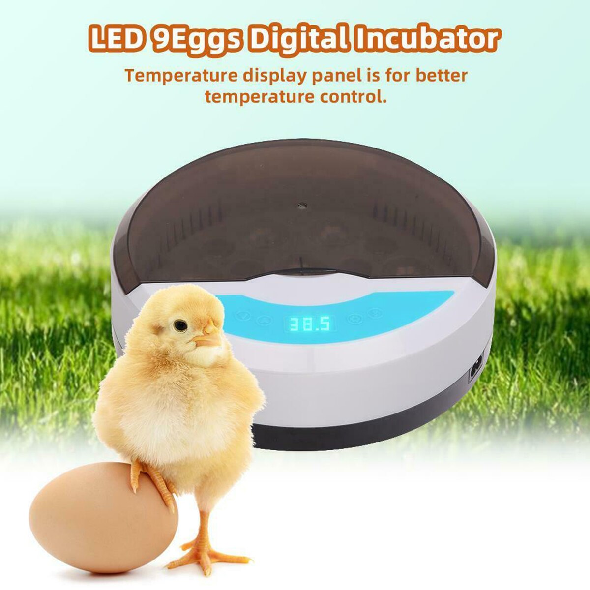 9 Egg Farm Hatchery Incubator Brooder Machine Hatchers Mini Household Chicken Automatic Eggs Incubator Bird Quail Brooder