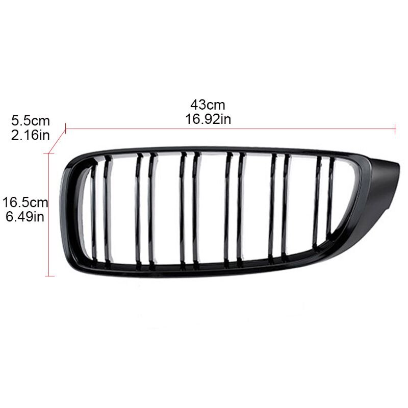 Grille, Hood Grille, 7 stks Zwart Abs Auto Voorbumper Mesh
