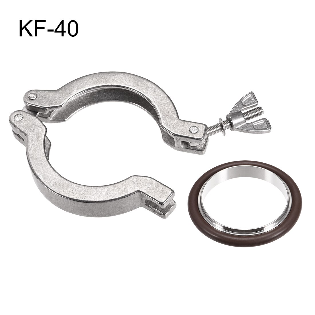 uxcell 2 Pcs Sanitary -Clamp 68mm X 47mm KF40 Single Pin Clamp Wing Nut with Center Ring for Ferrule TC