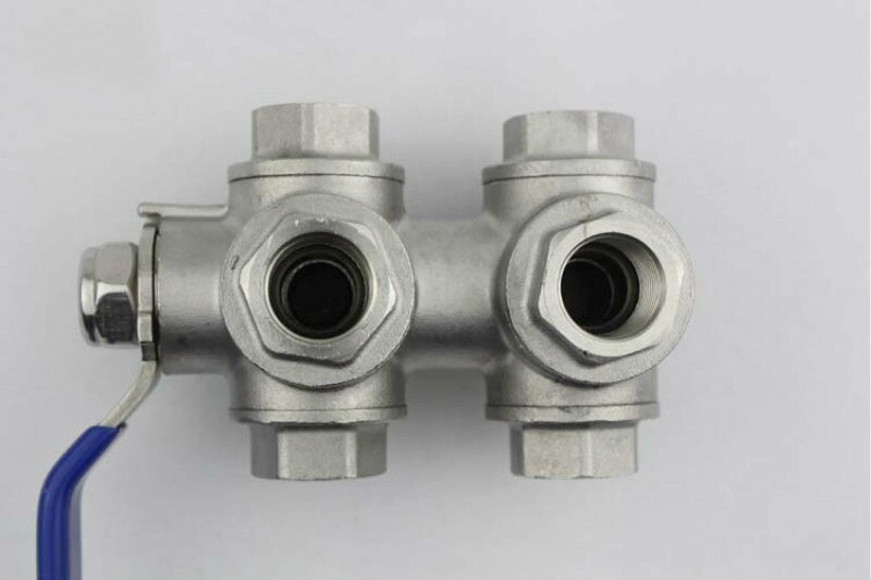 6-weg Kogelkraan Rvs Kogelkraan M16X1.5 Vrouwelijke Draad Zes Poort Controle Kogelkraan